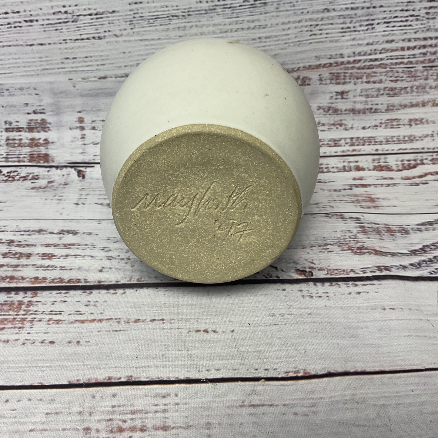 Vintage Marcy Mayforth Flower Design Small Vase 6" 1997