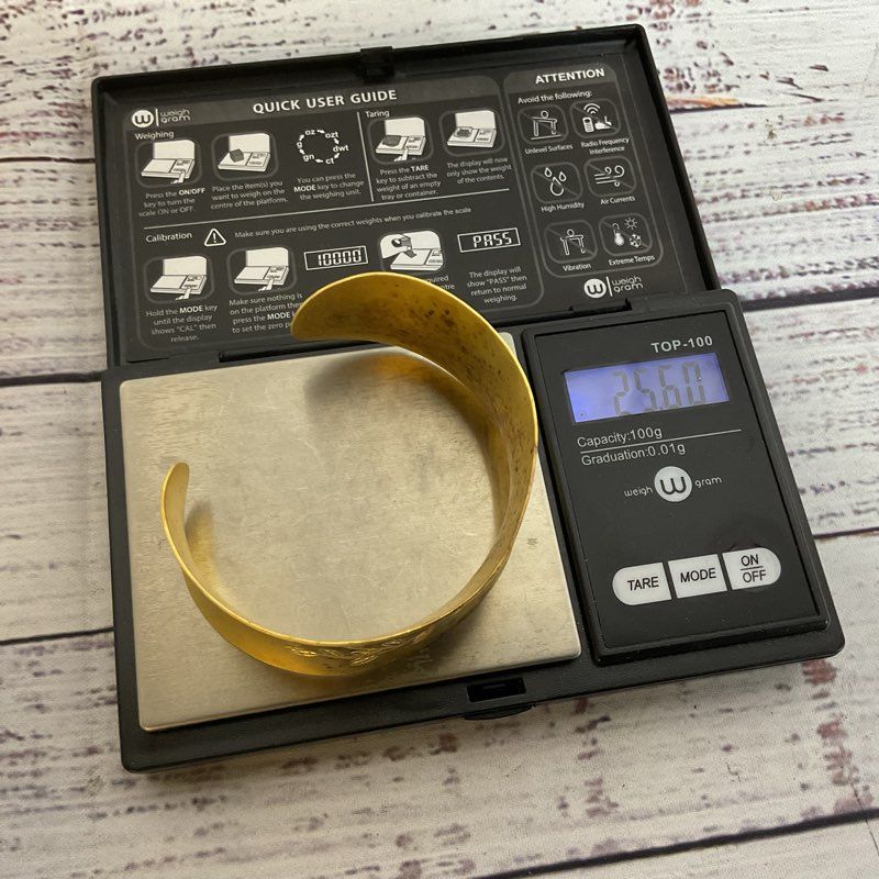 SATYA Sterling Silver Etched Cuff 6.75" Bracelet- 25.60g