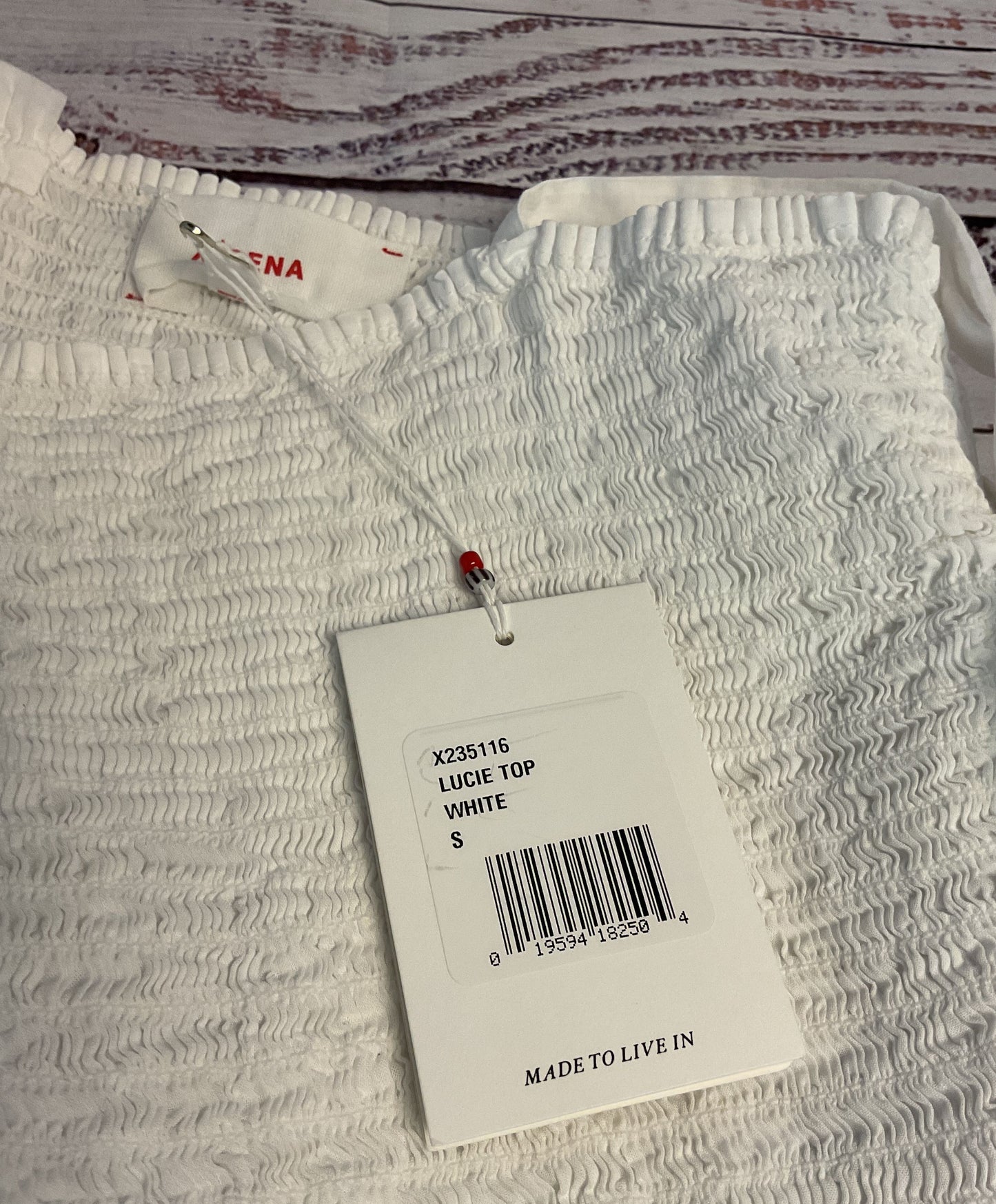 NWT Women's Xirena White Ruched Top Size S