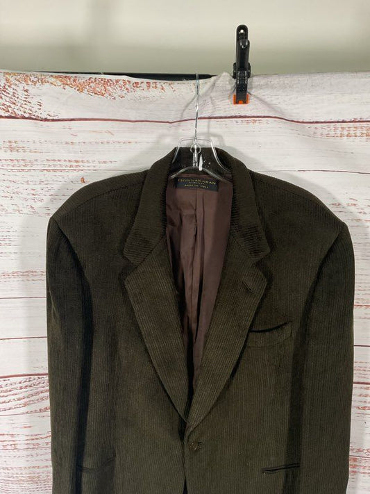 Men's Vintage Donna Karan Corduroy Jacket Brown Size 46R Wool Blend