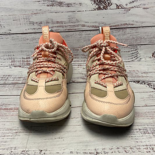 Ugg Calle Lace Sneaker Pink Leather Shoe Women Size 8