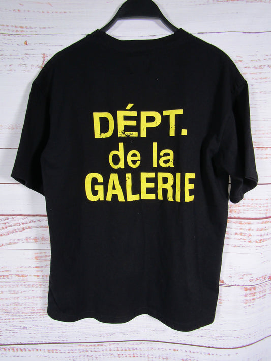 Gallery Dept. French Logo Men's Black Short Sleeve Cotton T-Shirt Size L