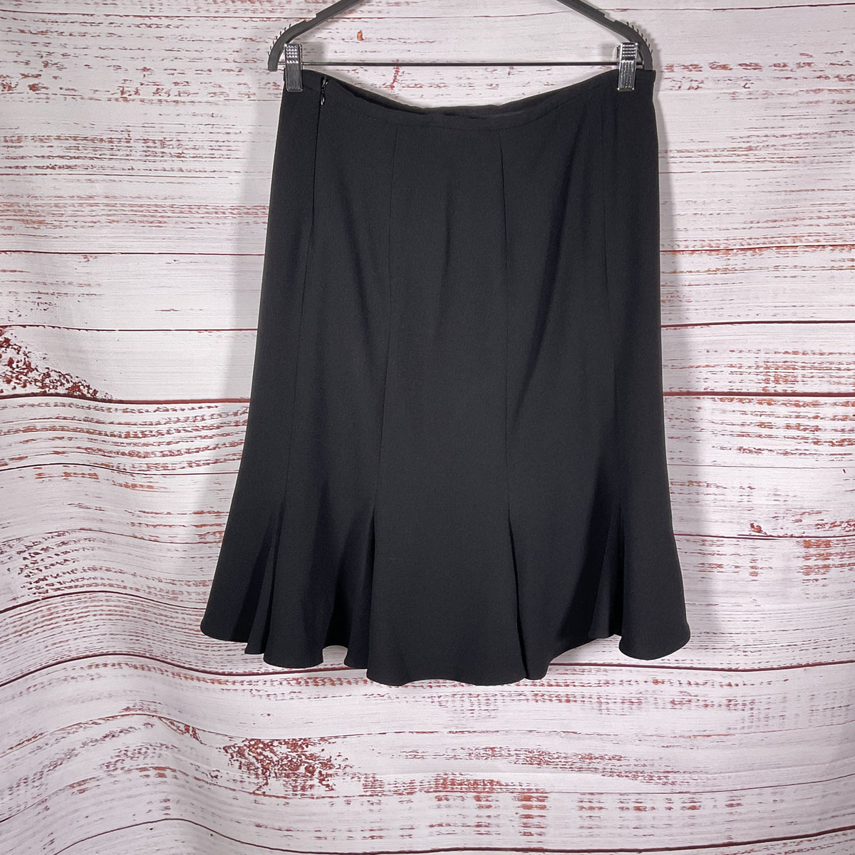 Armani Collezioni Black Crepe Blazer Skirt Suit Rose Twist Suit - Size 14