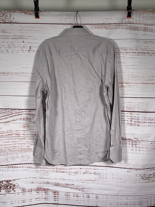 Emporio Armani Light Gray Long Sleeve Button Up Shirt - Size 43/17