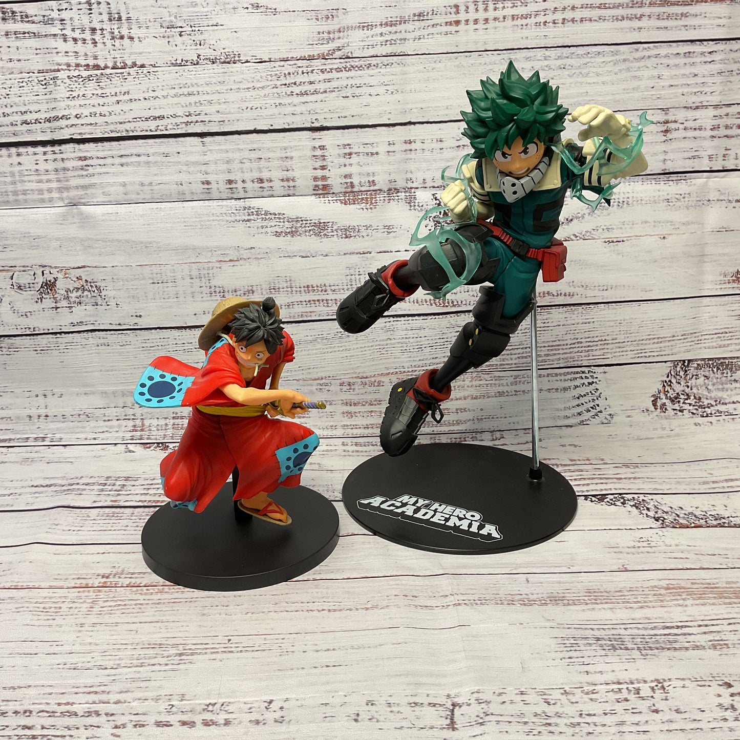 Monkey D Luffy One Piece And Izuku Midoriya Deku My Hero Academia Figures
