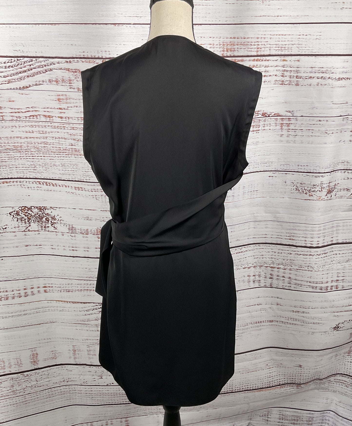 AllSaints Callie Wrap Side Buckle Dress Black M