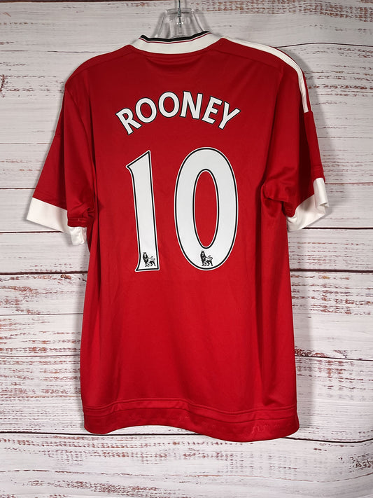 Adidas 2014/2015 Rooney 10 Manchester United Red Jersey - Size M NWT