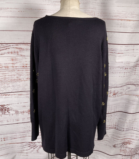 Marina Rinaldi Women's Navy Albinoni Knitted Sweater Navy L