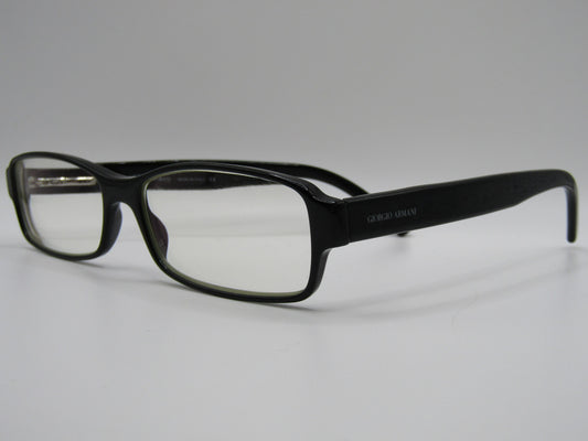 Giorgio Armani GA129 Women's Black Rectangular Eyeglasses Frame Made in Italy