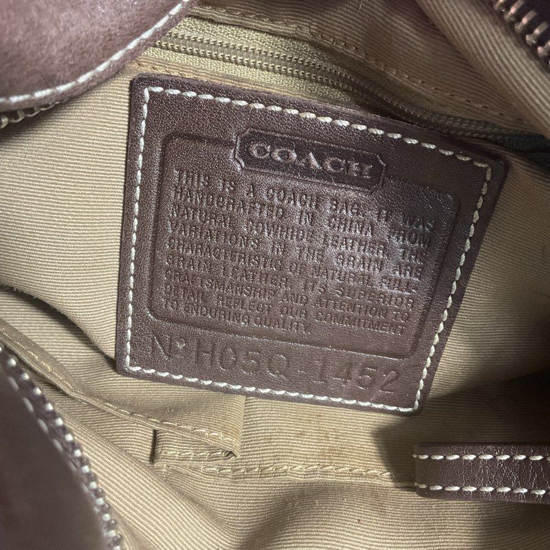 Coach 1452 Soft Duffle Brown Leather Shoulder Bag