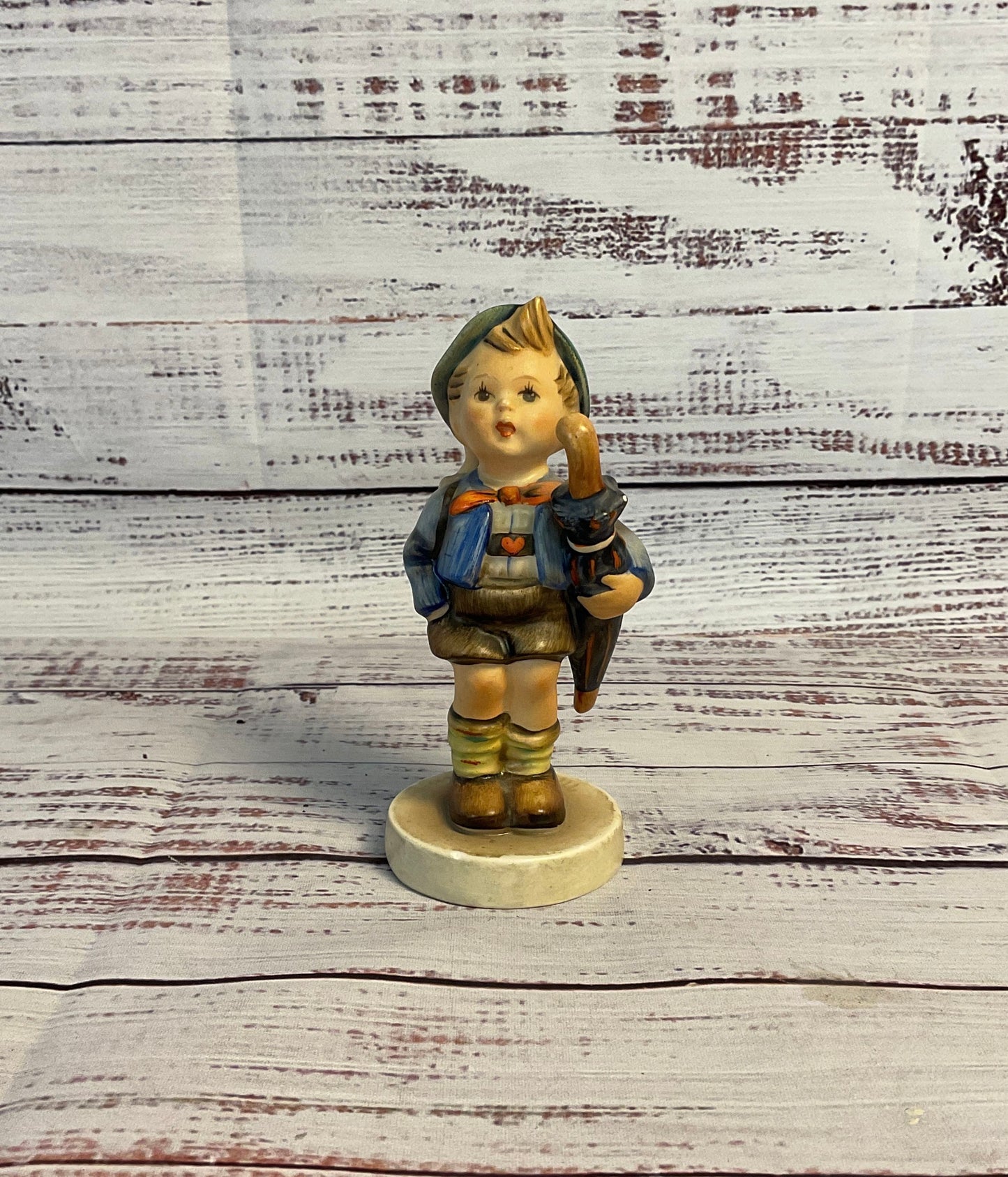 W. Goebel Porcelain "Home From Market" German Boy Figurine