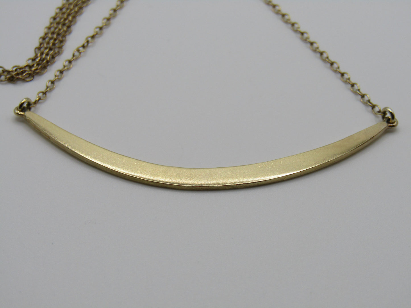 Azaggi Vermeil Sterling Silver Rolo Chain Crest Bar Pendant Necklace