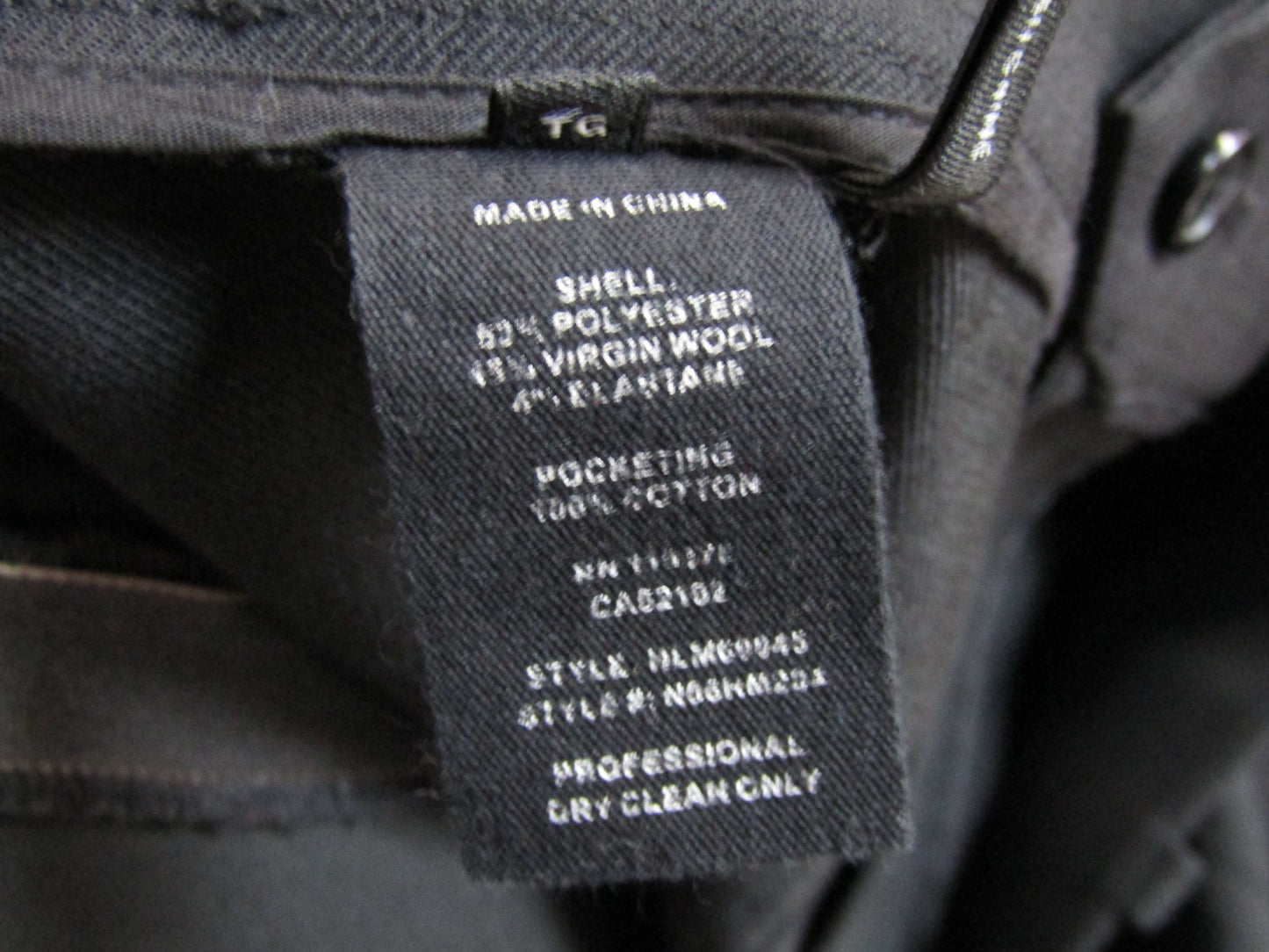 Helmut Lang Women's Black Wool Blend Trousers Size XL