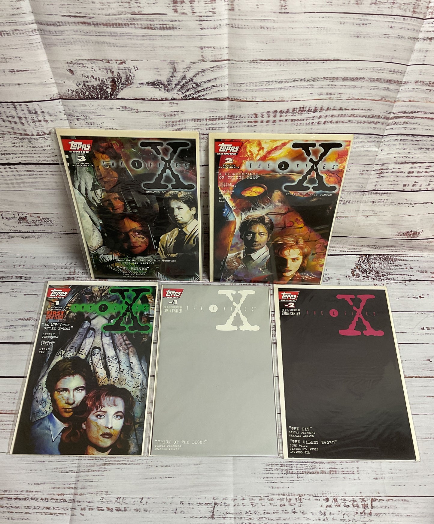 NEAR MINT Vintage Topps LOT Of 5 X-Files Comics