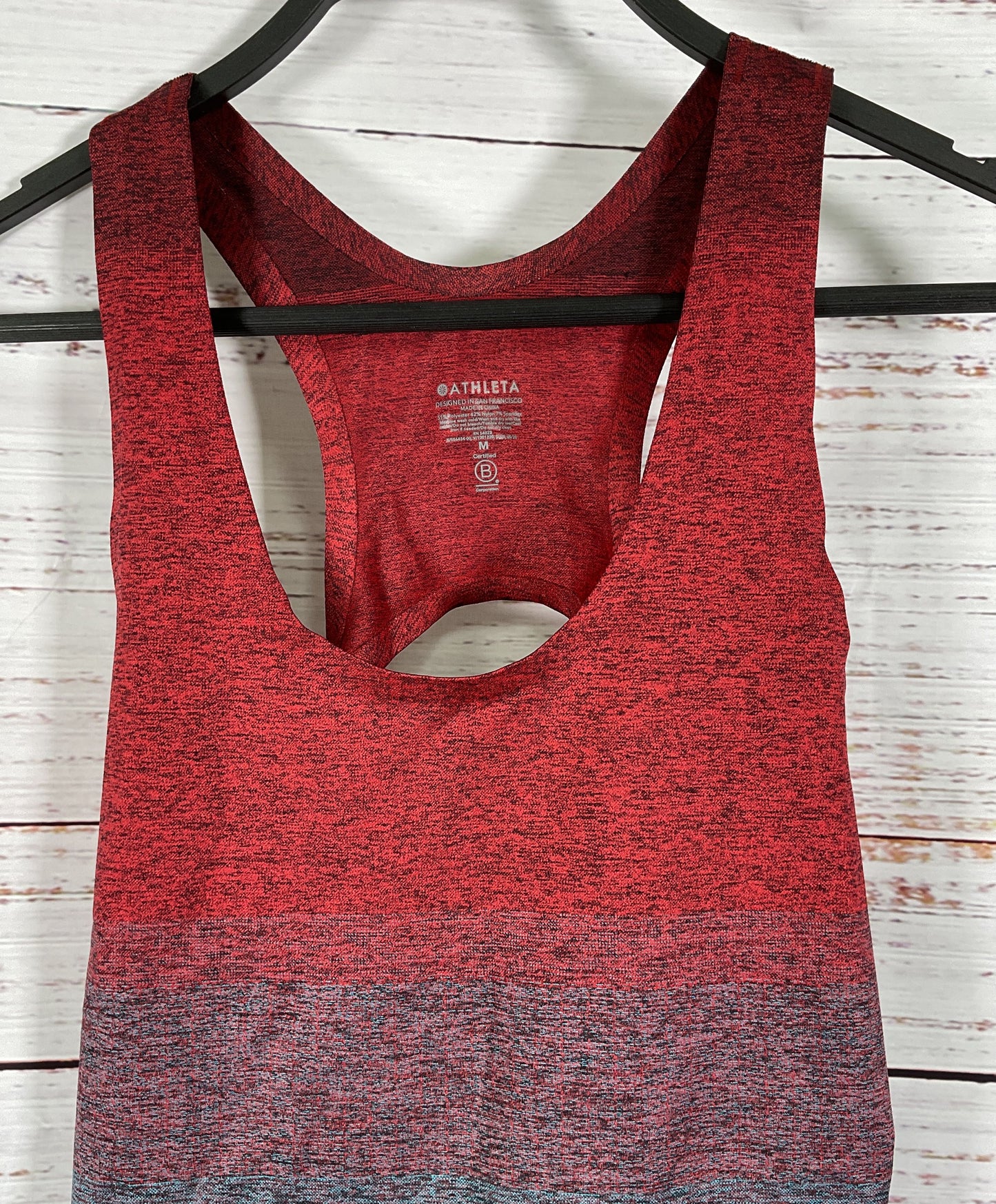 Athleta Women's Ombre Red & Blue Relay Tank Top Size M