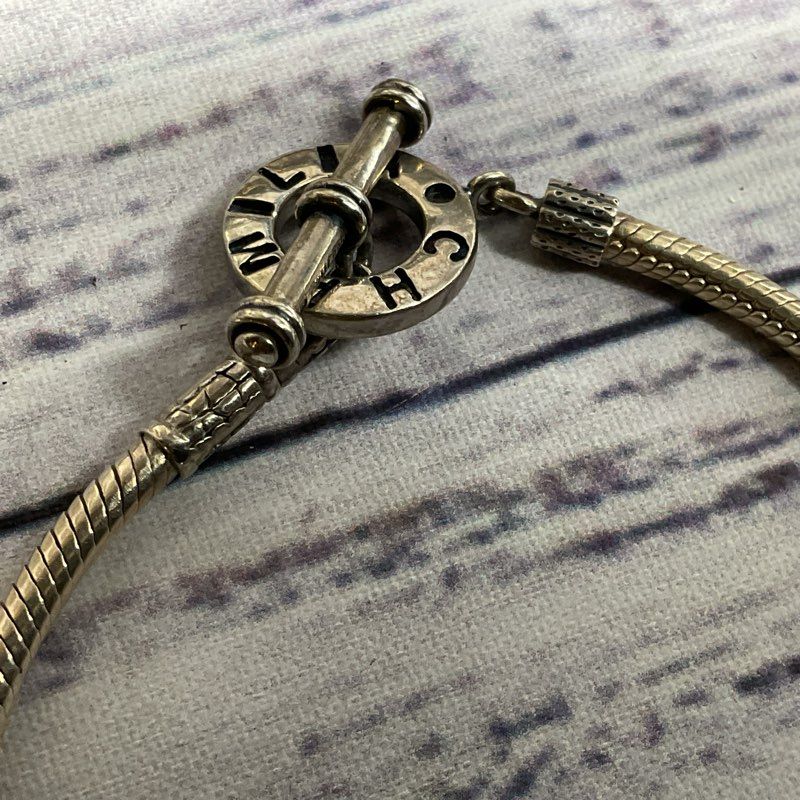 CHAMILIA Sterling Toggle Clasp 7" Bracelet- 19.69g