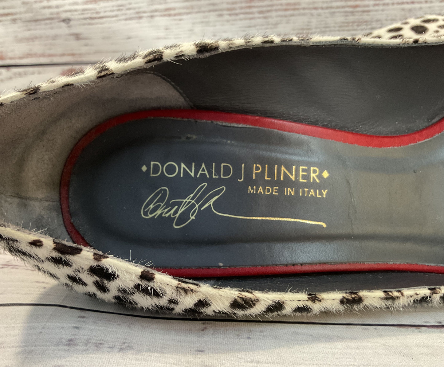 Donald J. Pliner Parr Women's Leopard Print Calf Hair Pumps Made in Italy
