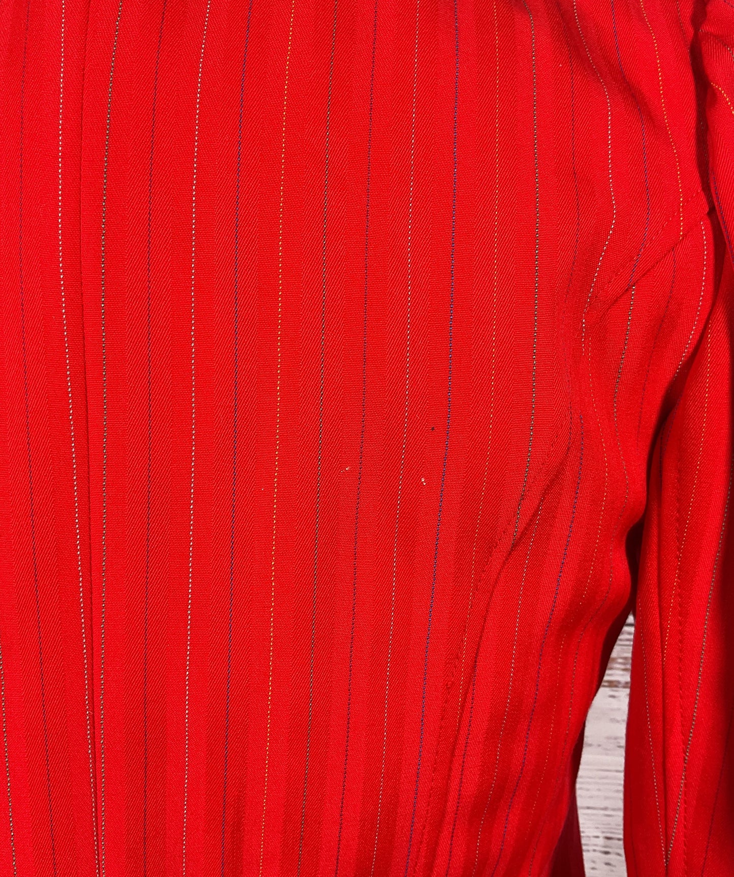 Emanuel Ungaro Red Pinstripe Blazer Women's - Size 10