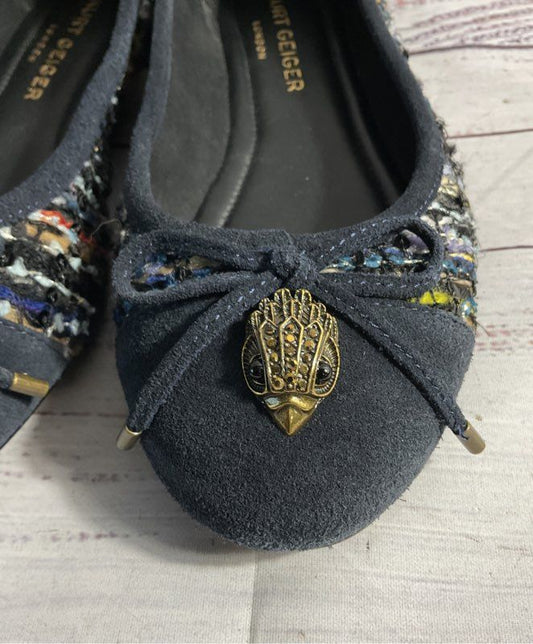 Kurt Geiger London Eagle Tweed Ballet Flats Shoes Multicolor 38.5 EU 8.5 US