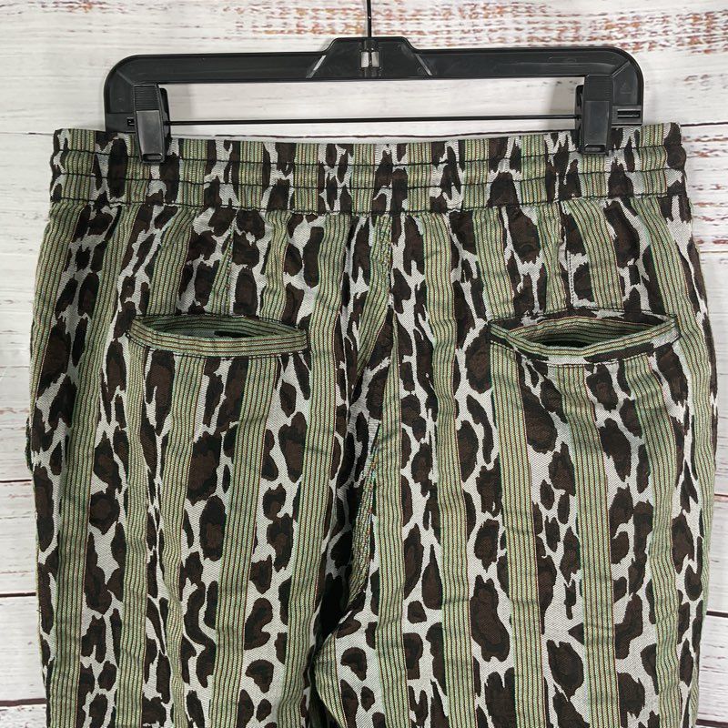Pleasures Now Snow Leopard Spots w/ Multicolor Stripes Drawstring Pants - Size L
