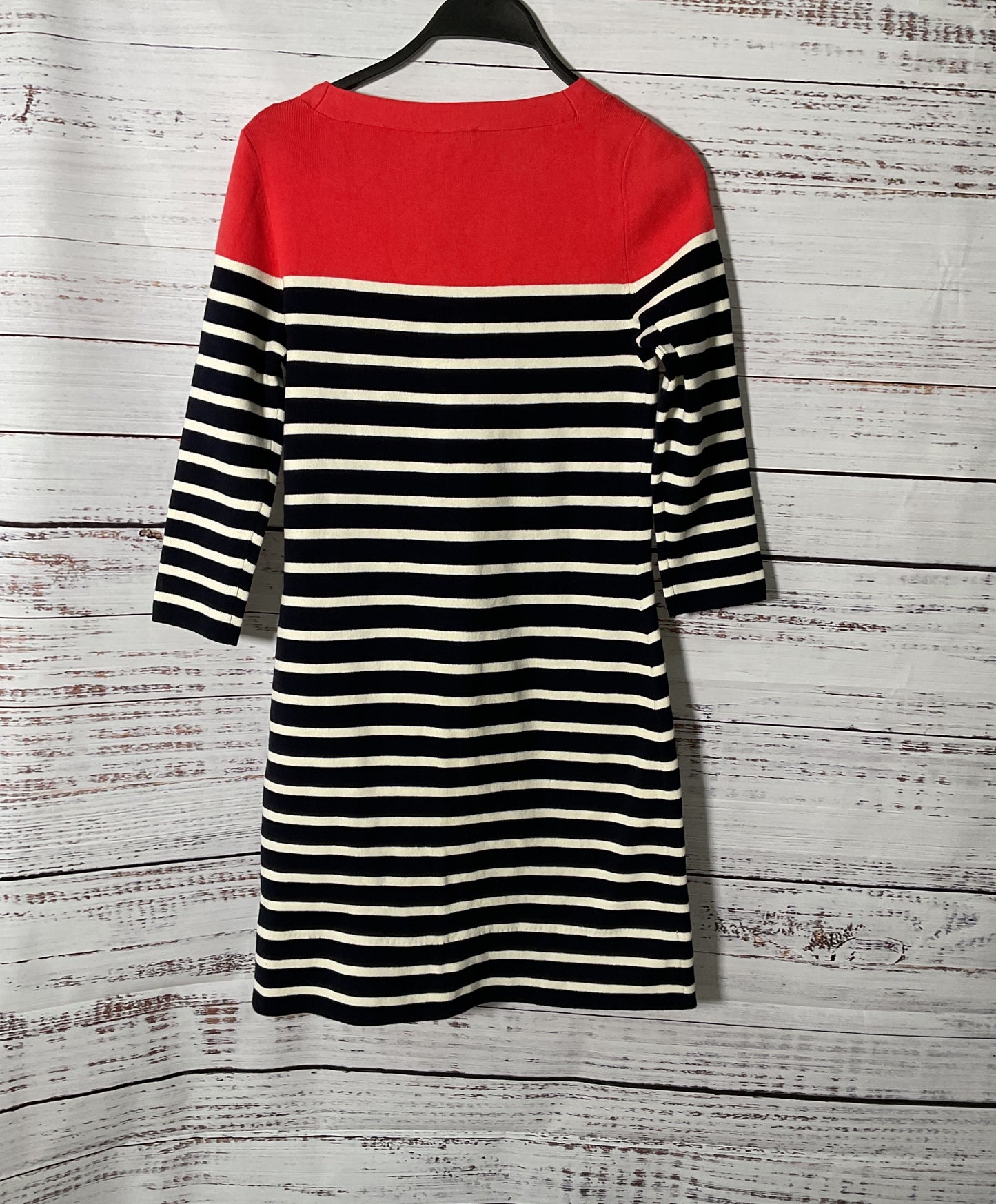 NWT Women's Talbots Blk & White Striped Sweater Dress Size PS