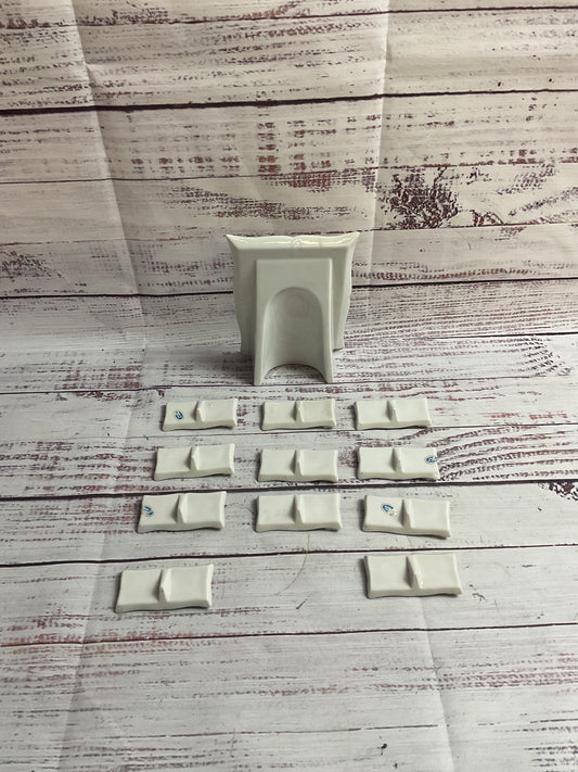 Vintage 12 Piece Porcelain Menu And Nameplate Set