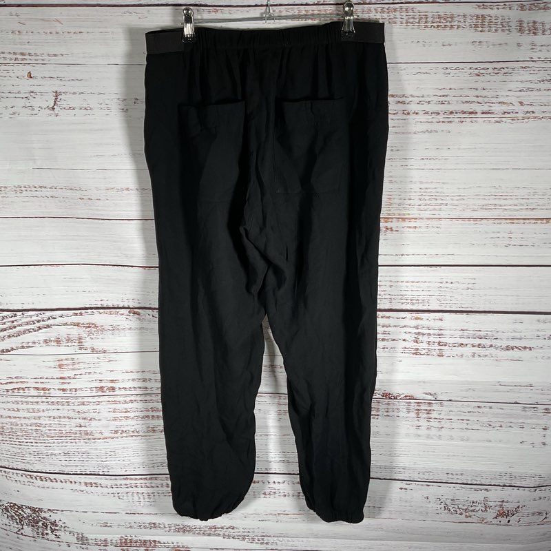 Helmut Lang Flash Black Silk Blend Drape Pants Pants - Size M MSRP $265