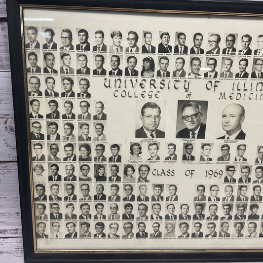 University Of Illinois College Of Medicine Graduating Class Of 1969 Framed Photo