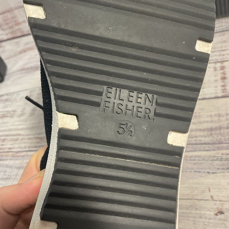 Eileen Fisher Renew Knit Black Athletic Sneaker Women's Size 5.5