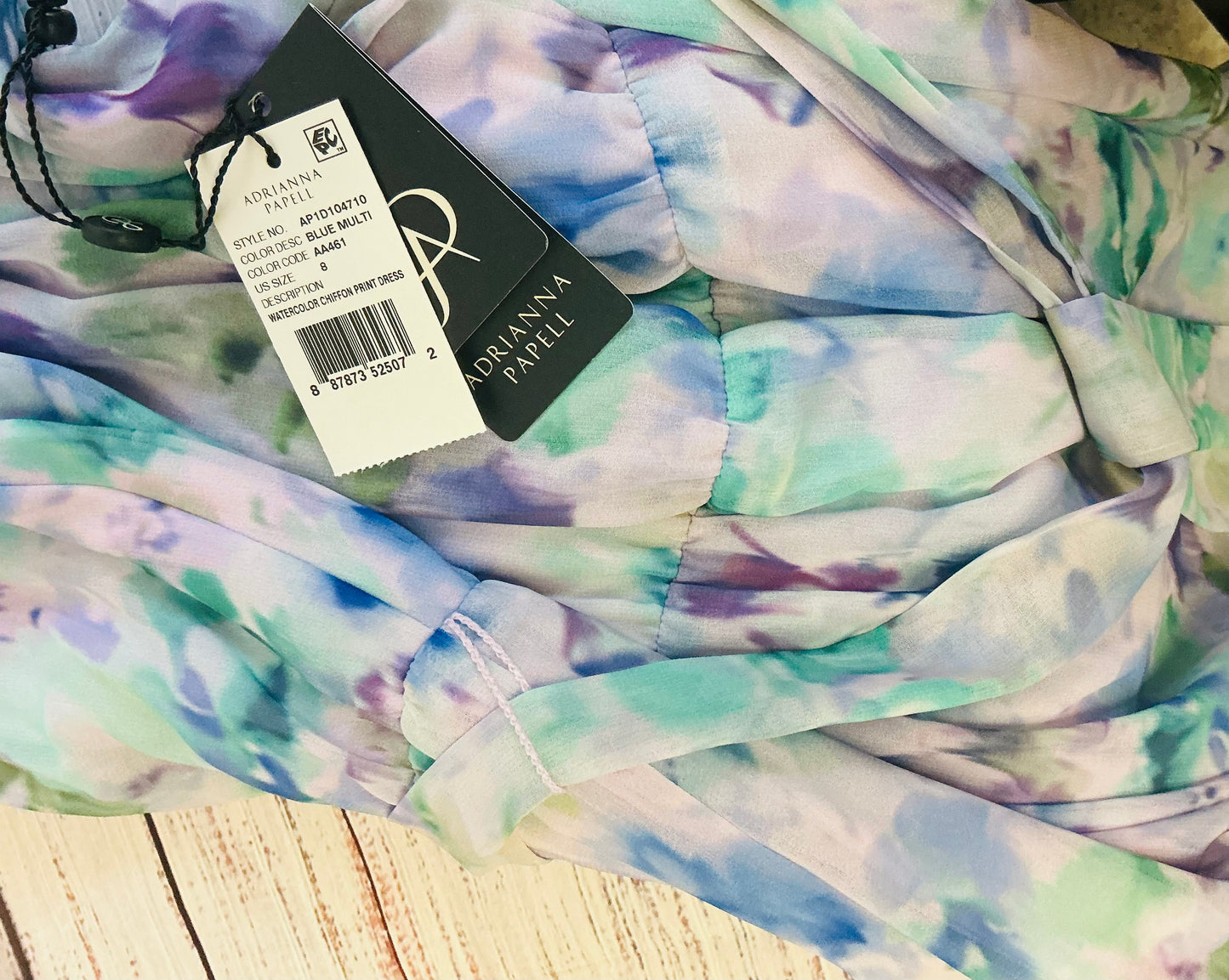 Adrianna Papell Blue Floral Sleeveless Dress
