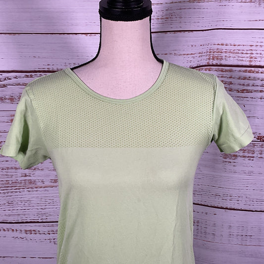 ALO Women's Yoga Mint Green Short Sleeve Blouse- SZ M