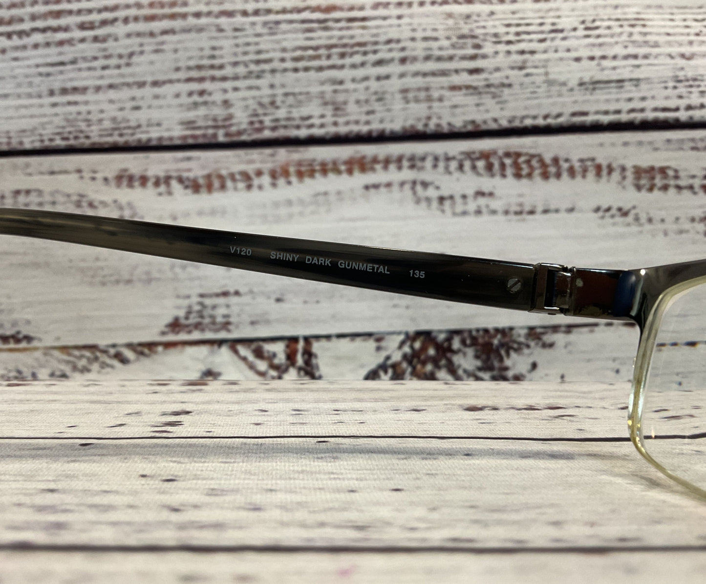 John Varvatos Men's Gray Half Rim Eyeglasses Frame