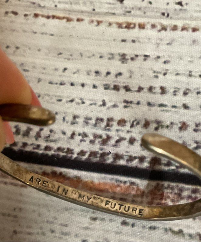 Comstock Sterling Silver Cuff Bracelet "Great Thing are in Future"