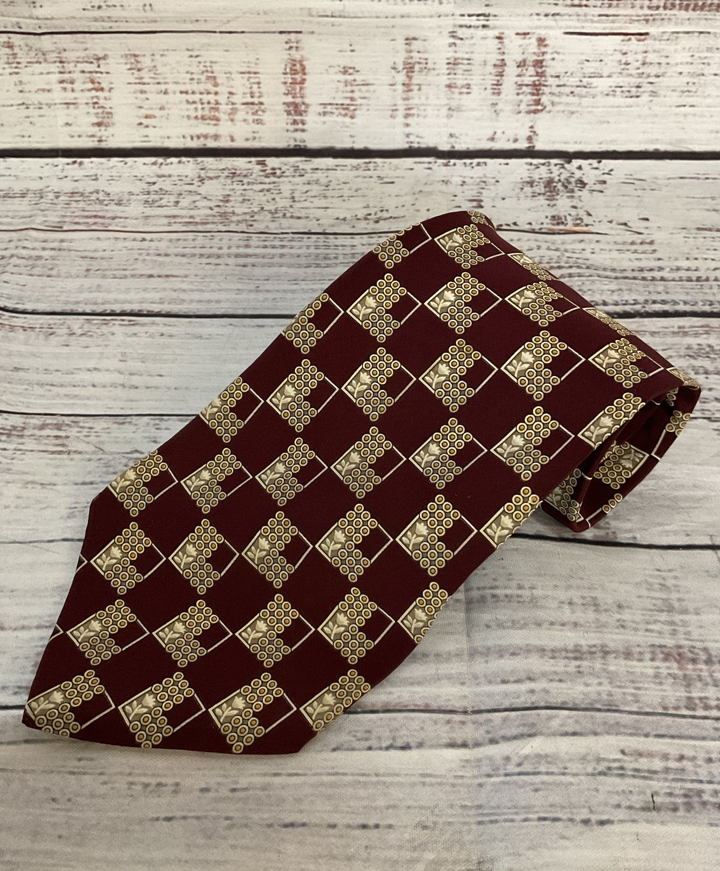 Valentino Square Pattern Tie Multicolor OS