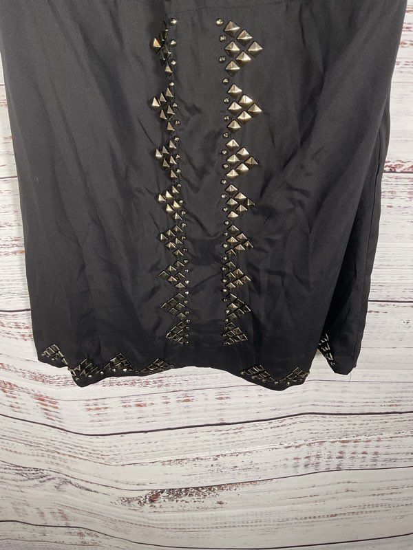 NWT Women's Hale Bob Studded Silk Blend Flutter Shoulder Dress Size XS