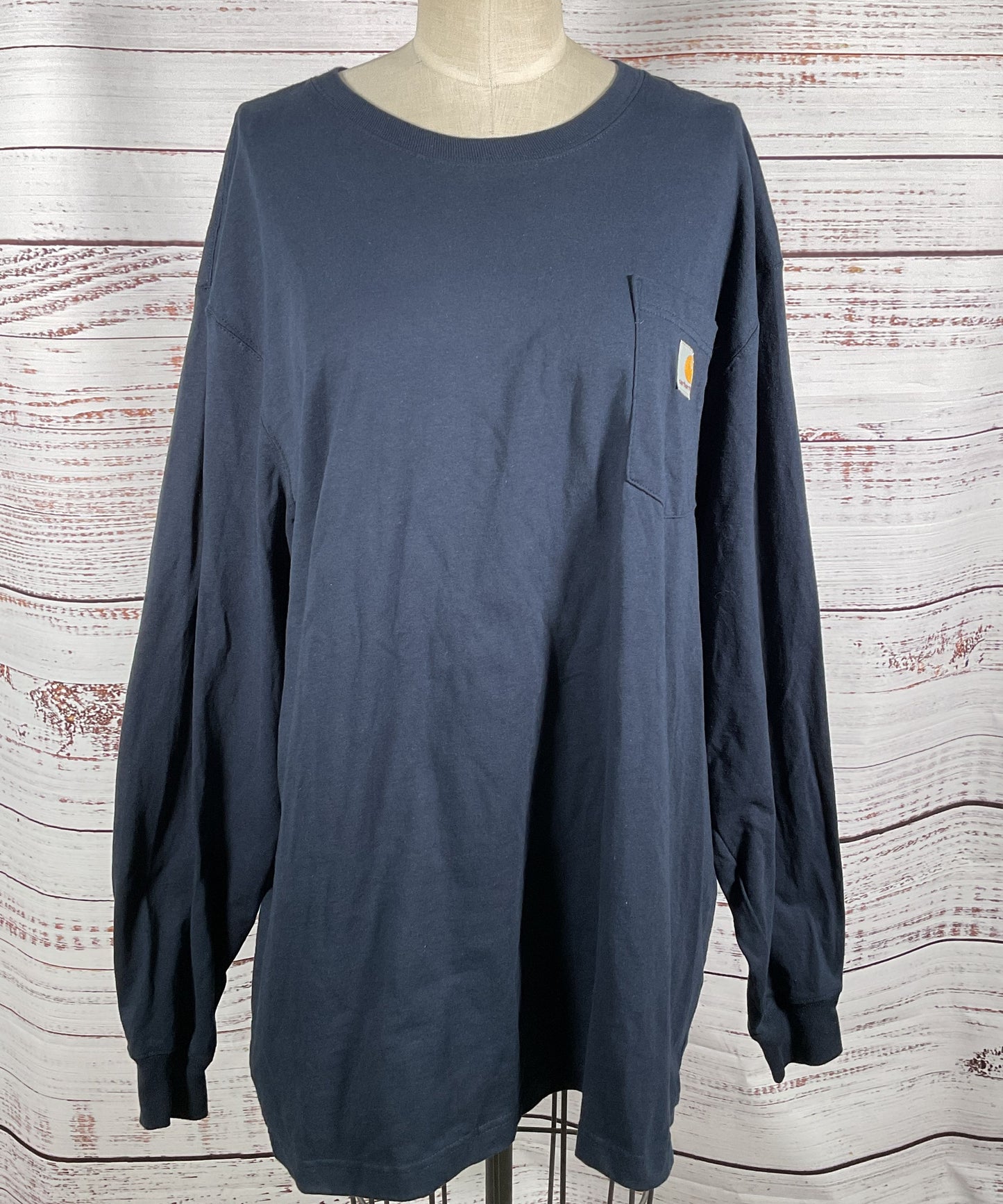 Carhartt Original Fit Long Sleeve Shirt Navy XL