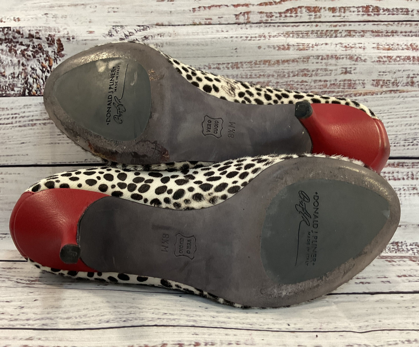 Donald J. Pliner Parr Women's Leopard Print Calf Hair Pumps Made in Italy