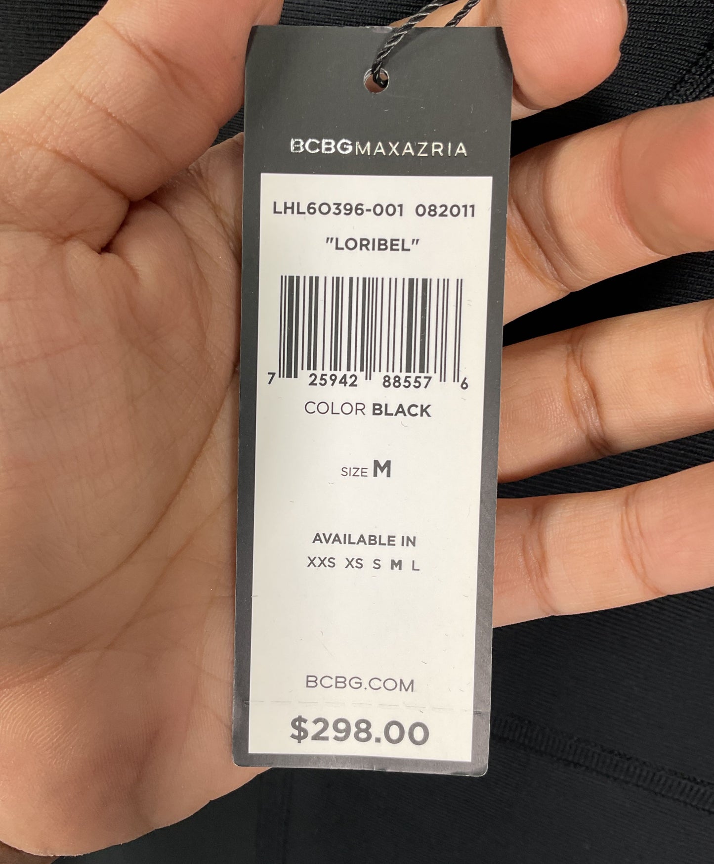 BCBG Max Azria Loribel Women's Black Bodycon Dress Size M