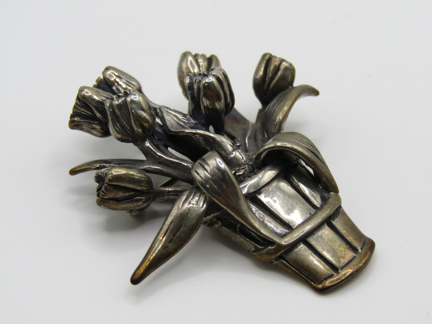 Hand & Hammer A Silver Garden Sterling Silver Floral Brooch Pin