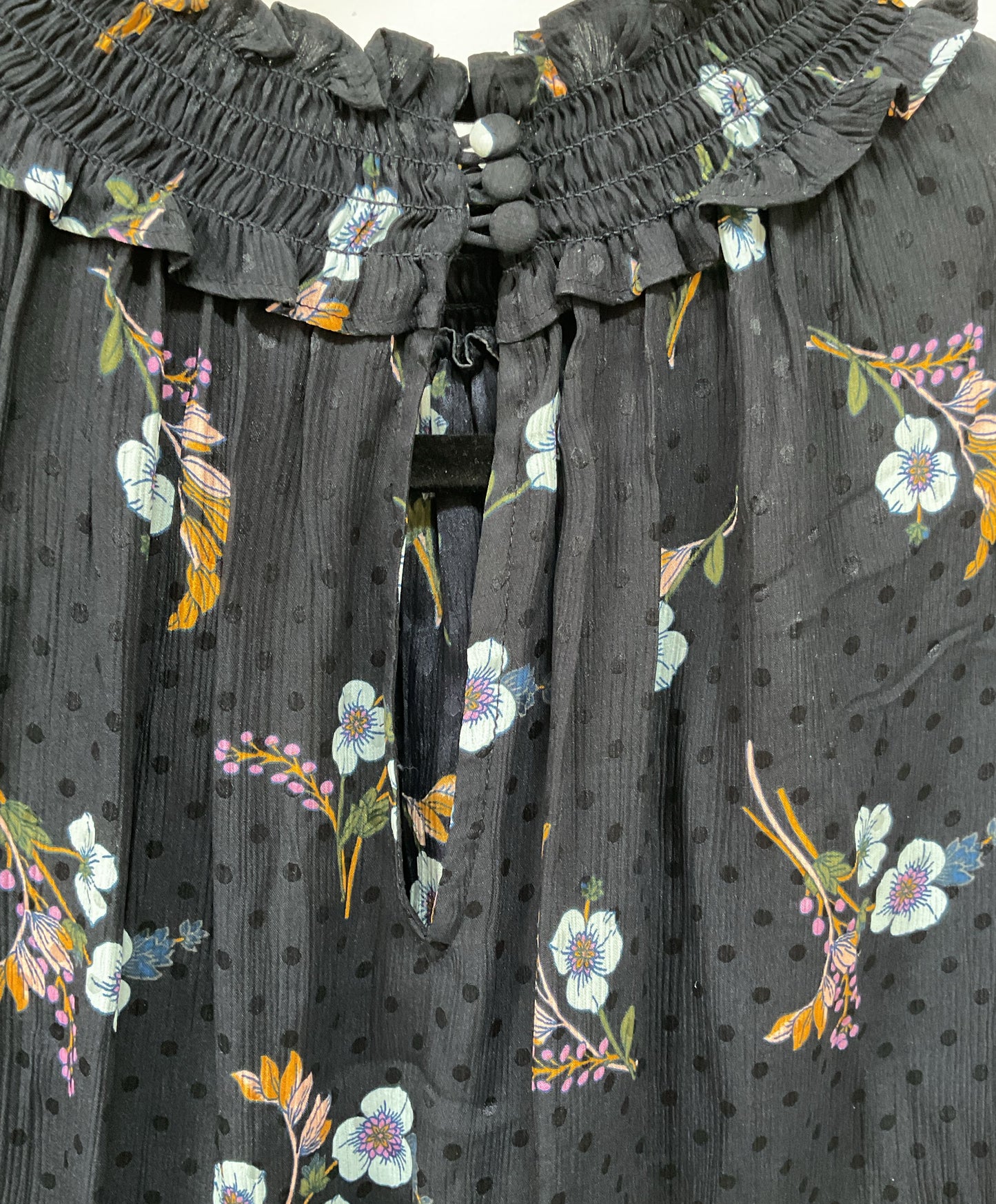 Women's Rebecca Minkoff Sleeveless Navy Floral Print Top Size 4