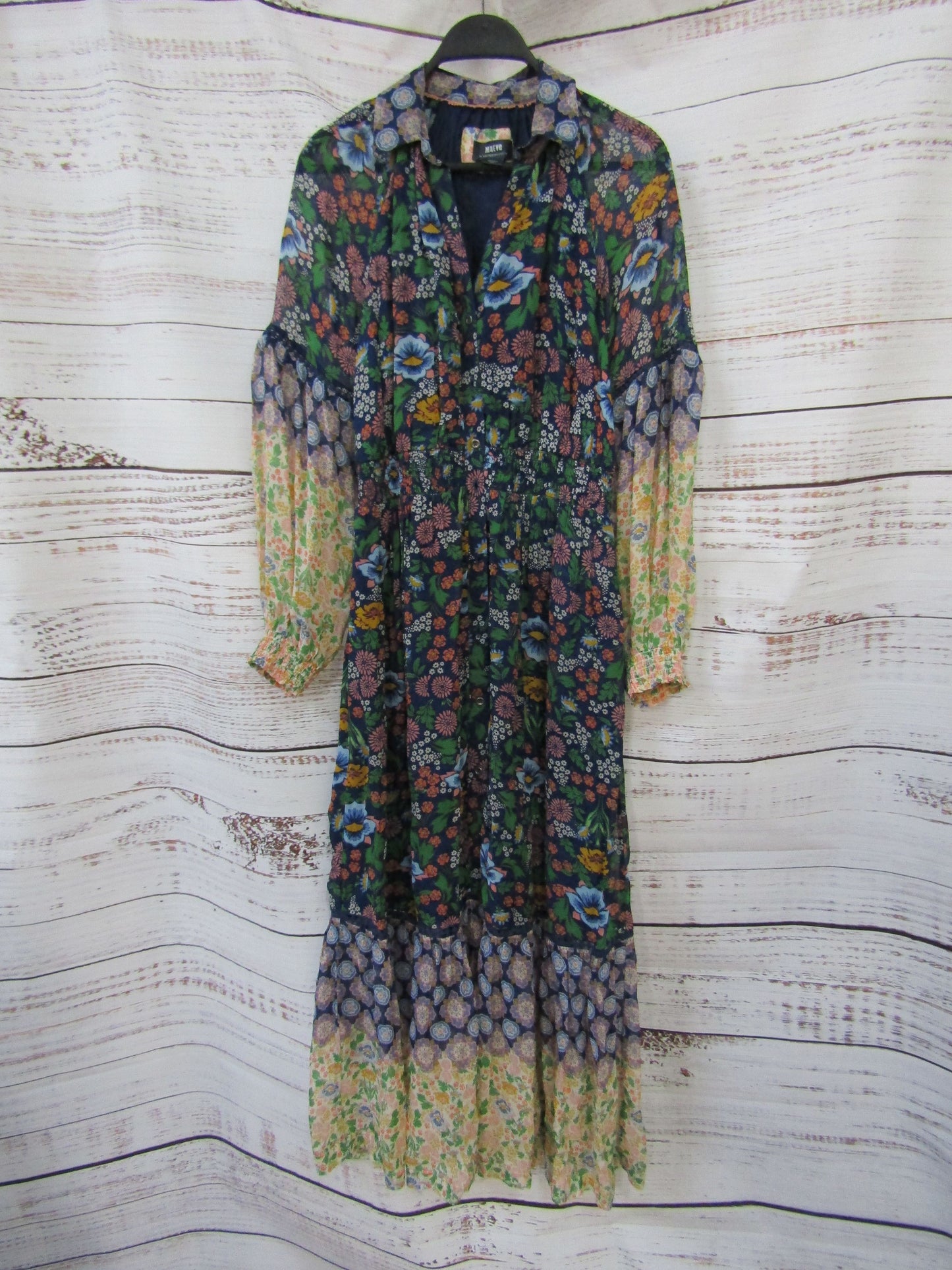 Maeve Ondine Women's Multi-Color Floral Long Sleeve Dress Size S
