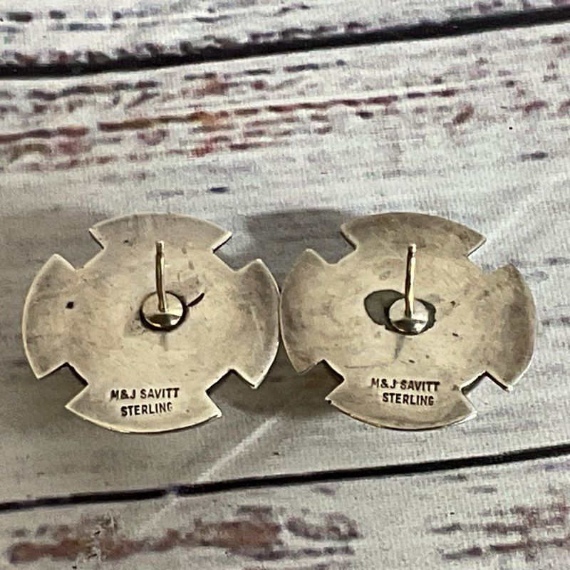 M & J Savitt Sterling Silver 1" Earrings- 13.59g