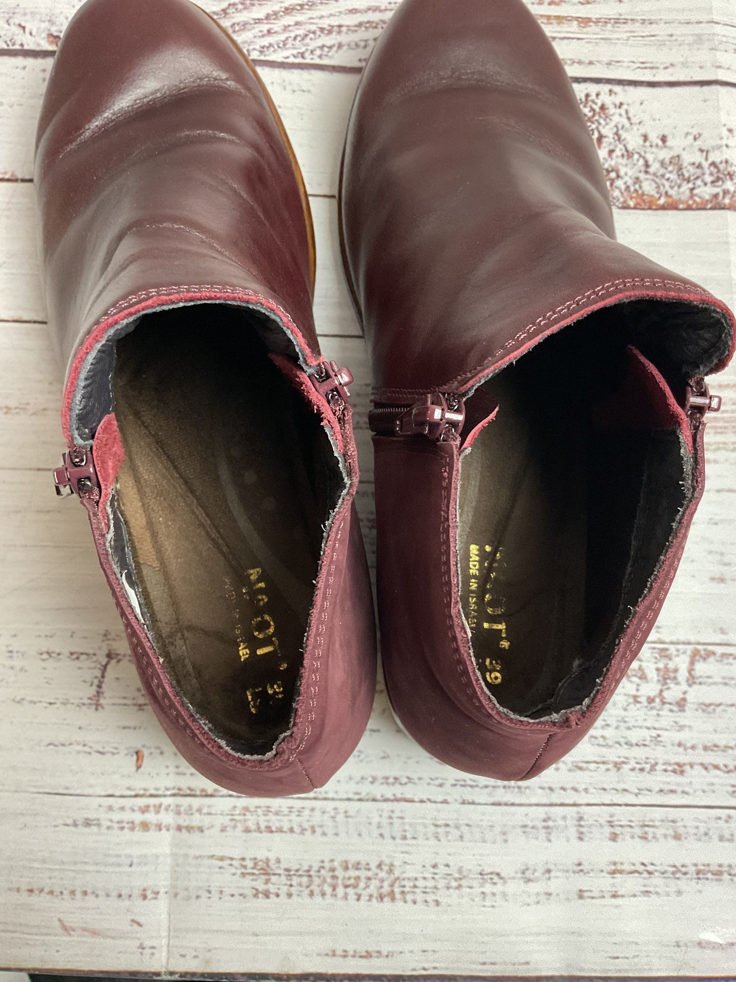 NAOT Burgundy Ankle Shootie Shoes Women's Size 39