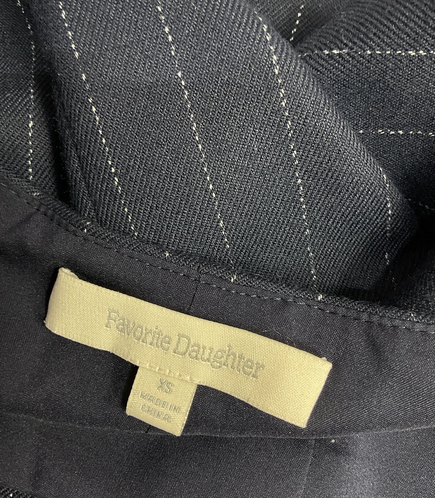 Favorite Daughter The Favorite Pinstripe Vest Navy XS