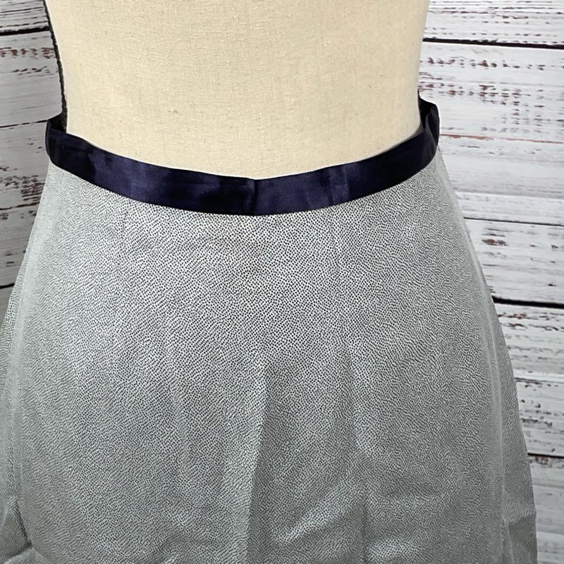 MODA Italy Women's Satin Waist Band Gray Skirt- SZ 38