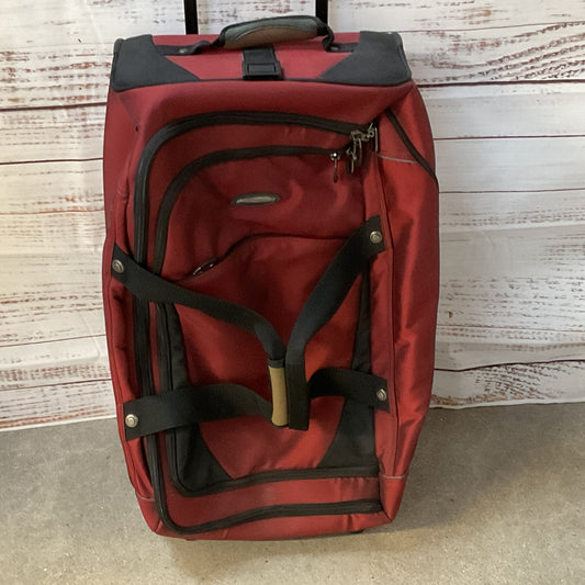 BRIGGS & RILEY Transcend 26” Red Upright Rolling Duffle Luggage 04-TDUD526