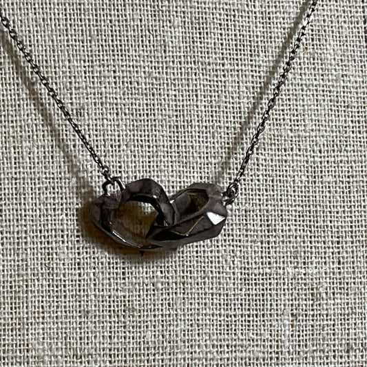 VTG. LINKS of LONDON Sterling Interlocking Hearts Pendant 18" Necklace- 5.90g