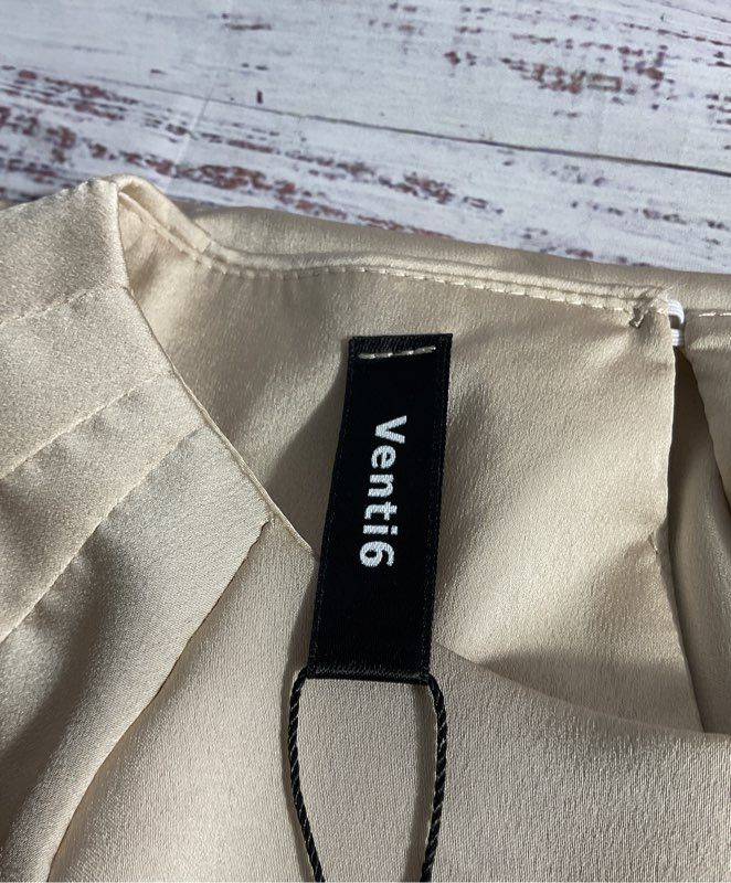 NWT Venti 6 Women's Beige Long Sleeve Blouse Size M