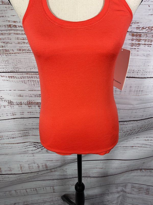NEW Lululemon Swiftly Tech Racerback Tank Top 2.0 Race Size 4 Solar Orange