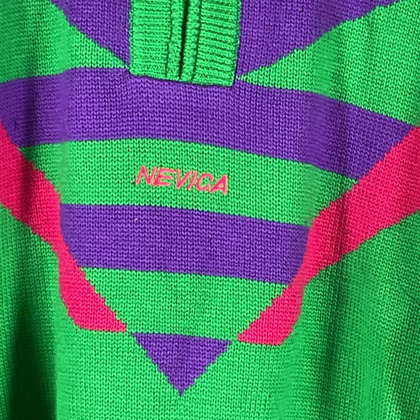 VTG NEVICA 100% Wool Color Block Ski Snowboard Pullover Sweater SEE MEASUREMENTS